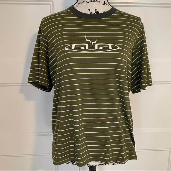 Patagonia Other - Patagonia Humboldt green and white striped tee, size medium
